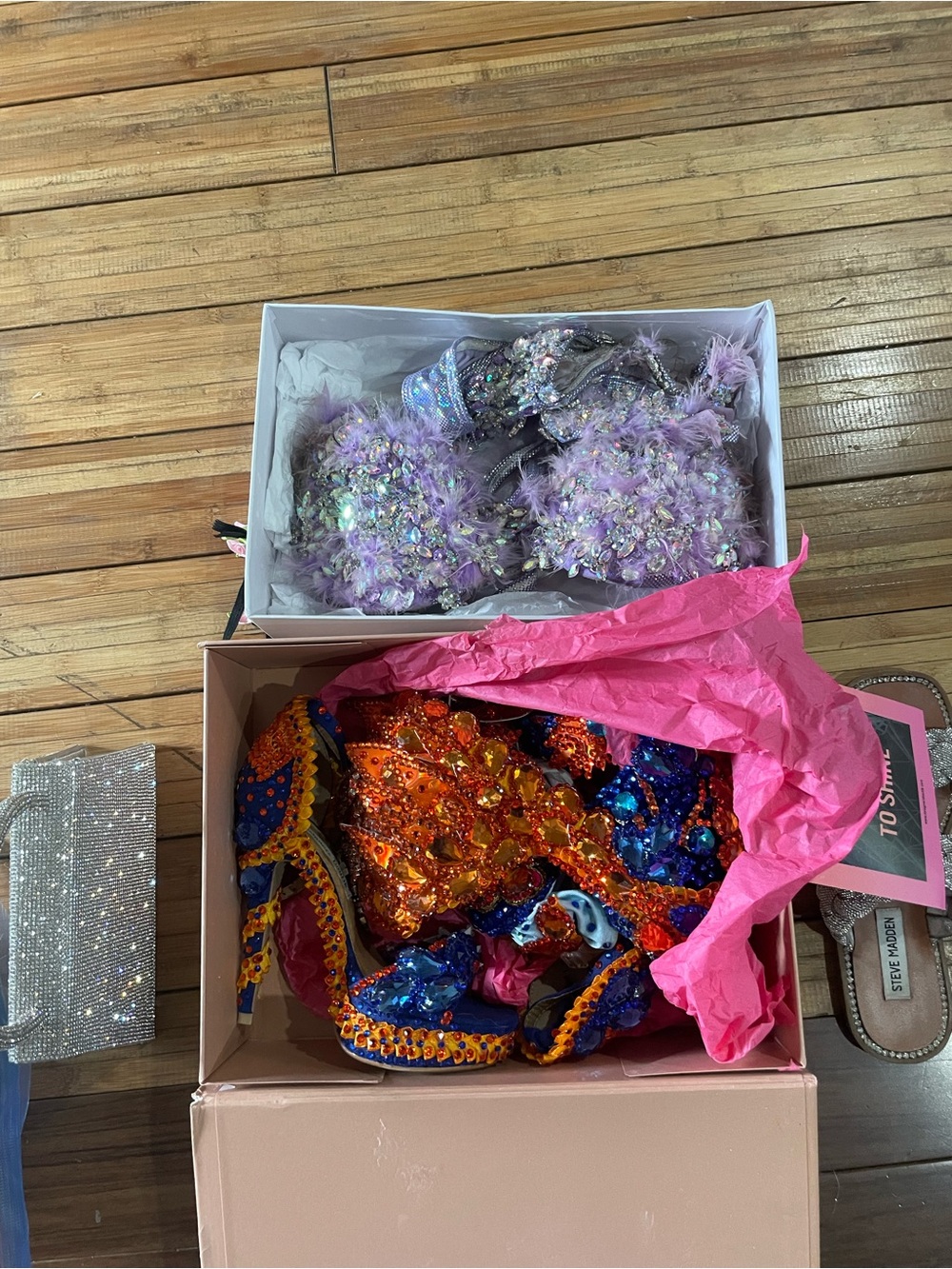 Kids Sparkle Sequin Costume Set in Purple and Multicolor